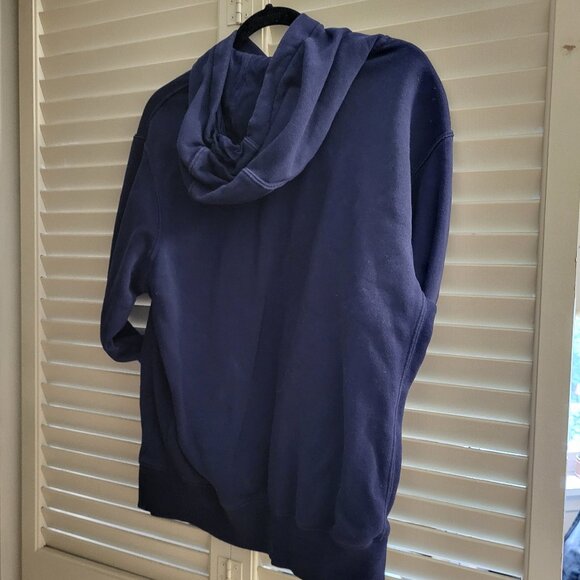 NIKE Unisex Minimalist Navy/Dark Blue Hoodie Medium - Picture 2 of 3
